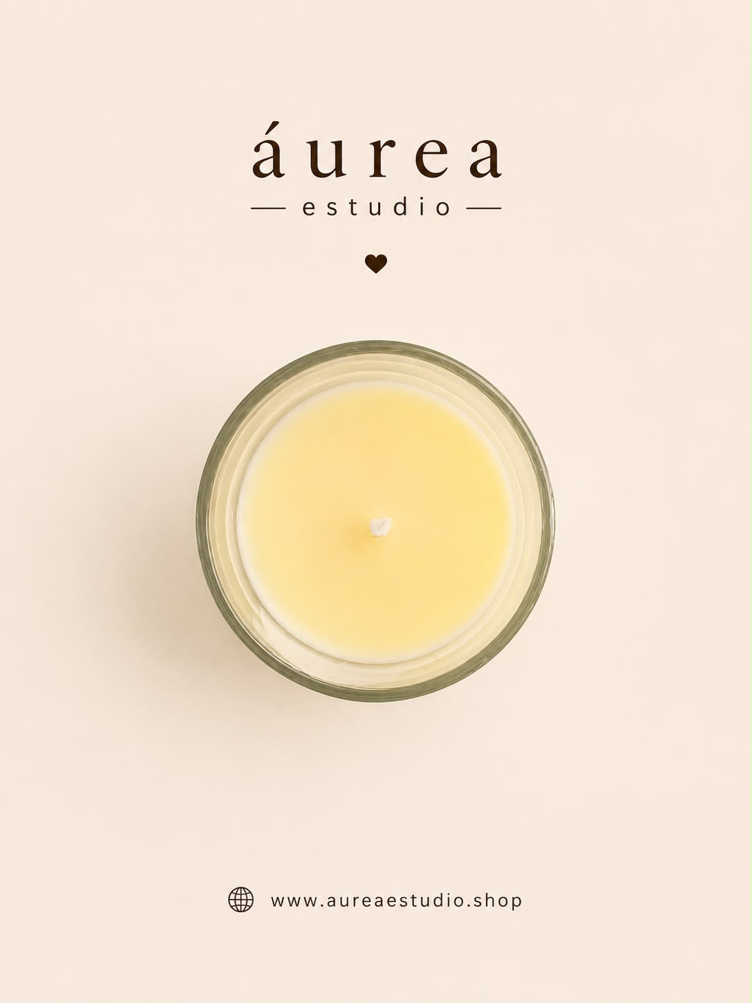 Vela Artesanal Piña Colada - vista cenital